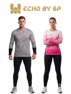 Echo Urban — Couples Long-Sleeve Tee (Grey / Pink)